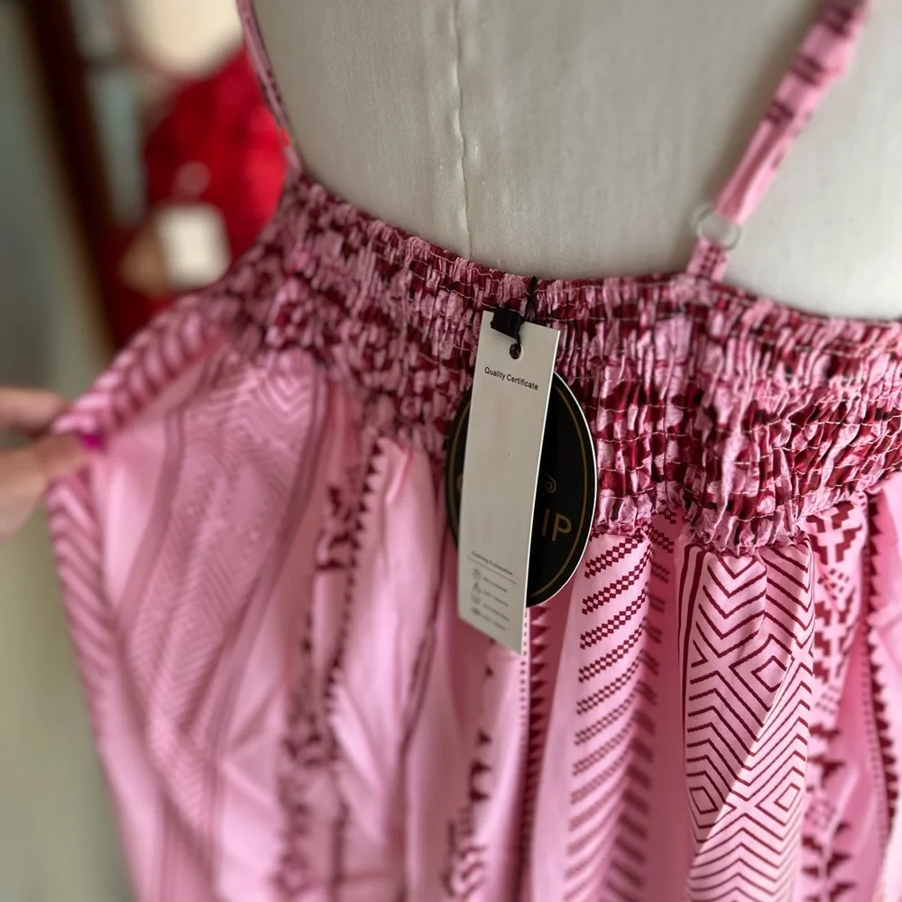 Pink Patterned Maxi Dress - Picture 8 of 9